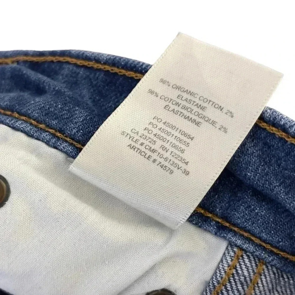 Aritzia DENIM FORUM The Angelica High Rise Blue Wash Denim Jeans Slim Size 25 - Picture 8 of 8